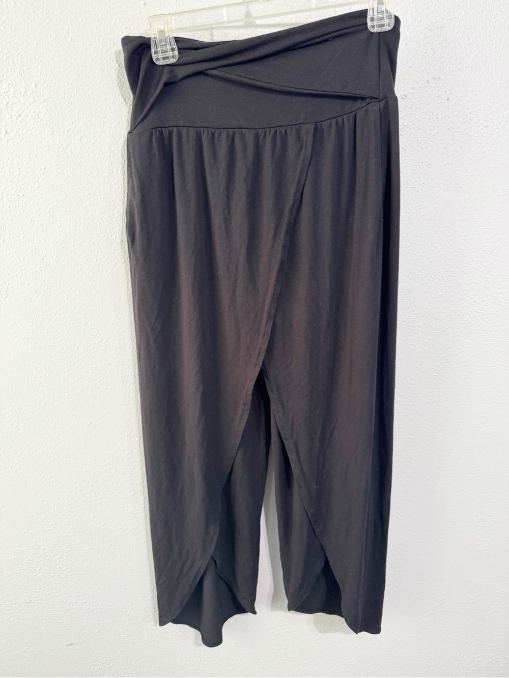 Athleta Black Wrap-Front Wide Leg Release Pants small